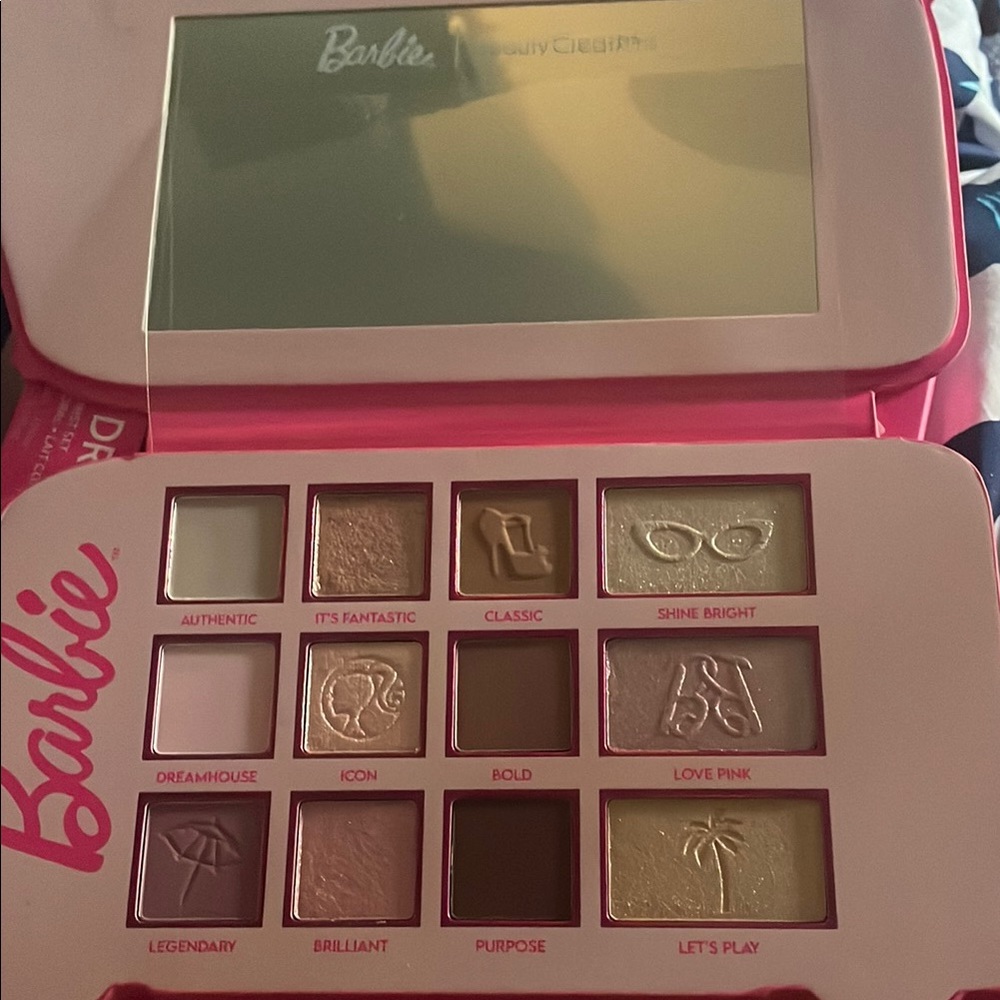 Barbie Pink and Brown Eyeshadow Palette with 12 Pans